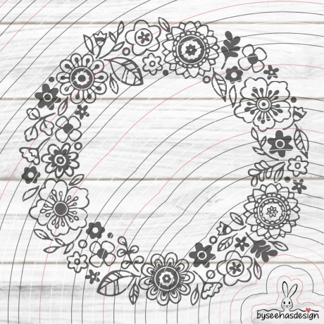 Blumen Kranz Plotterdatei SVG DXF