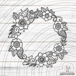 Blumenkranz Plotterdatei SVG DXF 