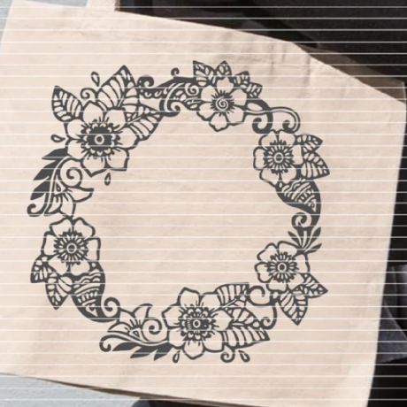 Blumenkranz Plotterdatei SVG DXF 