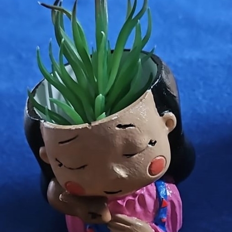 Blumenmädchen, Deko aus Raysin