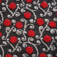 Musterwalk Kochwolle ital.Walkstoff mit erhabenem Muster Walklode