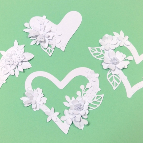 Blumen und Herz Plotterdatei SVG DXF FCM