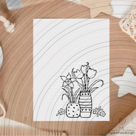 Blumen Vasen Plotterdatei SVG DXF 