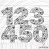 Blumen Zahlen 1-5 Plotterdatei SVG DXF 