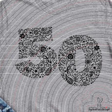 Blumen Zahlen 1-5 Plotterdatei SVG DXF 