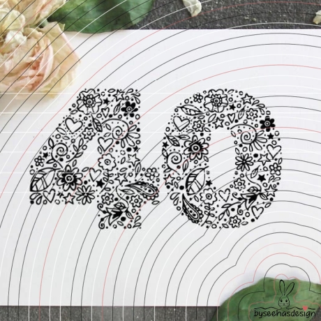 Blumen Zahlen 1-5 Plotterdatei SVG DXF 