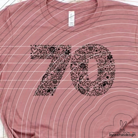 Blumen Zahlen 6-9 Plotterdatei SVG DXF 