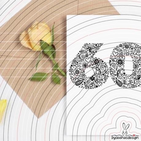 Blumen Zahlen 6-9 Plotterdatei SVG DXF 