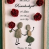 Steinbild 10. Hochzeitstag - Rosenhochzeit -auch personalisierbar