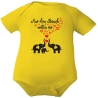 Baby Body kurzarm bedruckt mit AUS DEM BAUCH MITTEN INS HERZ
