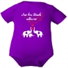 Baby Body kurzarm bedruckt mit AUS DEM BAUCH MITTEN INS HERZ