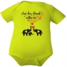 Baby Body kurzarm bedruckt mit AUS DEM BAUCH MITTEN INS HERZ