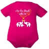 Baby Body kurzarm bedruckt mit AUS DEM BAUCH MITTEN INS HERZ