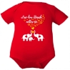Baby Body kurzarm bedruckt mit AUS DEM BAUCH MITTEN INS HERZ