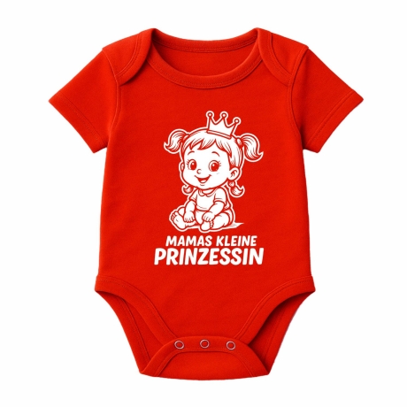 Baby Body kurzarm mit MAMAS KLEINE PRINZESSIN