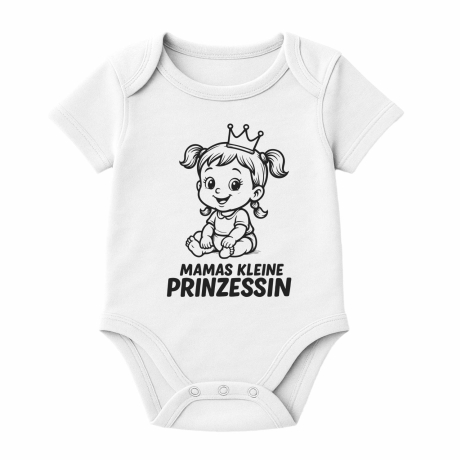 Baby Body kurzarm mit MAMAS KLEINE PRINZESSIN