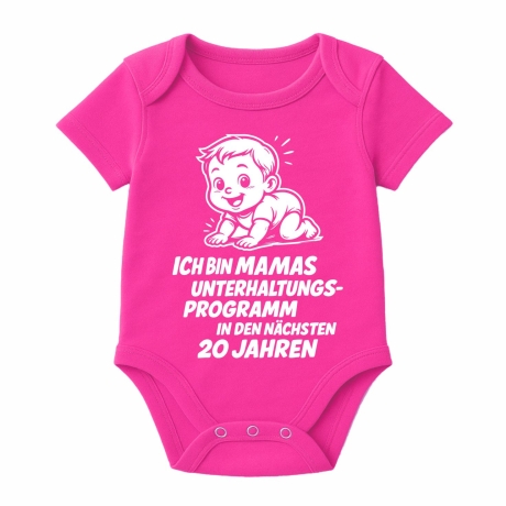 Baby Body kurzarm mit ICH BIN MAMAS UNTERHALTUNGSPROGRAMM