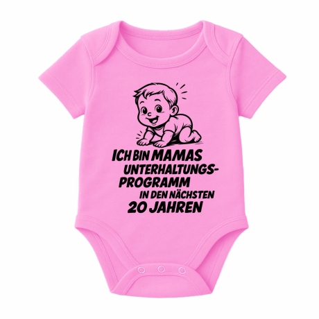 Baby Body kurzarm mit ICH BIN MAMAS UNTERHALTUNGSPROGRAMM