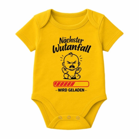 Baby Body kurzarm mit NÄCHSTER WUTANFALL WIRD GELADEN