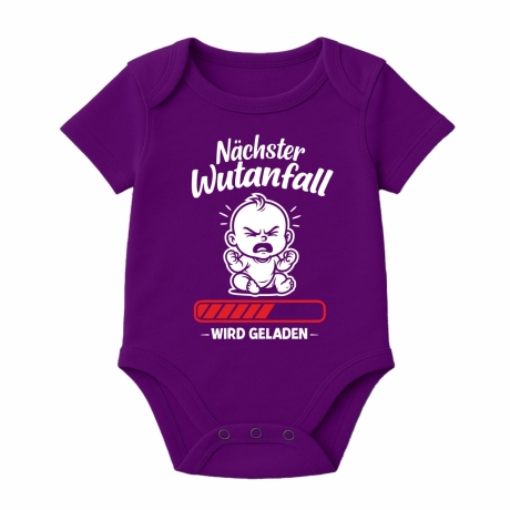 Baby Body kurzarm mit NÄCHSTER WUTANFALL WIRD GELADEN