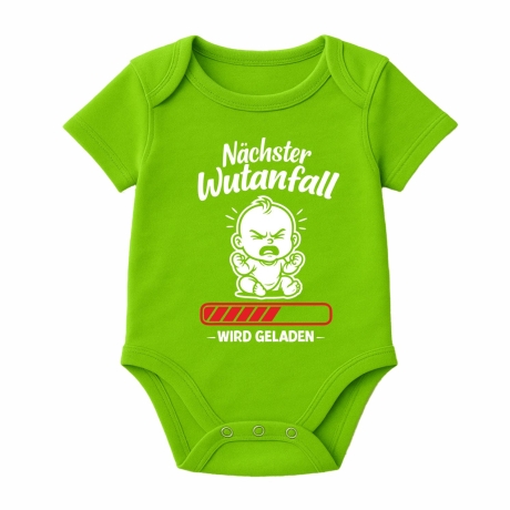 Baby Body kurzarm mit NÄCHSTER WUTANFALL WIRD GELADEN