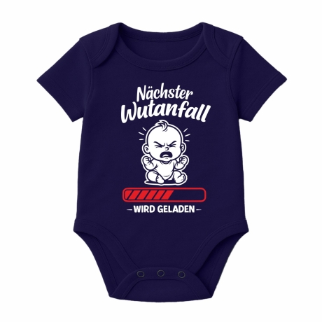 Baby Body kurzarm mit NÄCHSTER WUTANFALL WIRD GELADEN
