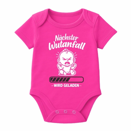 Baby Body kurzarm mit NÄCHSTER WUTANFALL WIRD GELADEN