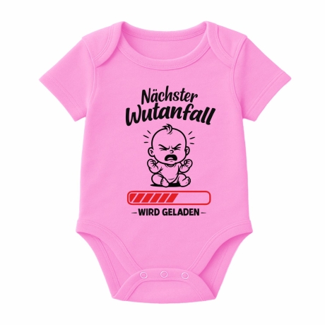 Baby Body kurzarm mit NÄCHSTER WUTANFALL WIRD GELADEN