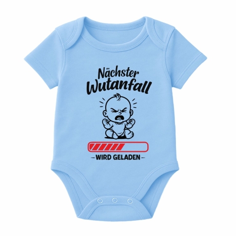 Baby Body kurzarm mit NÄCHSTER WUTANFALL WIRD GELADEN