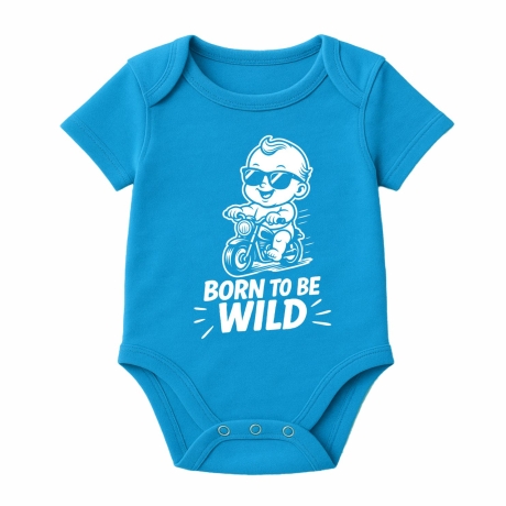 Baby Body kurzarm mit BORN TO BE WILD