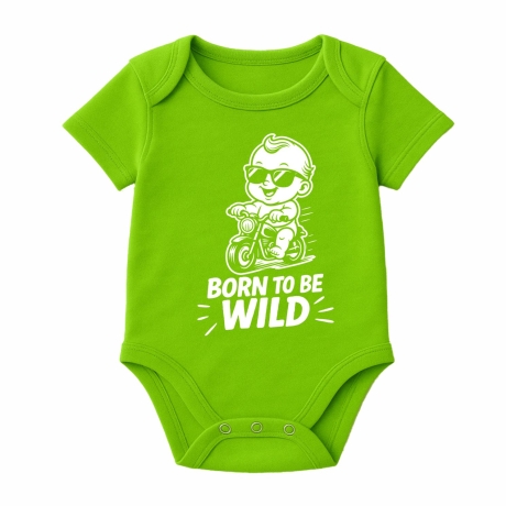 Baby Body kurzarm mit BORN TO BE WILD