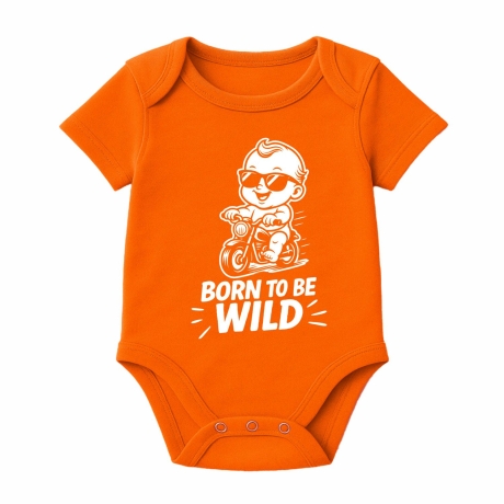 Baby Body kurzarm mit BORN TO BE WILD