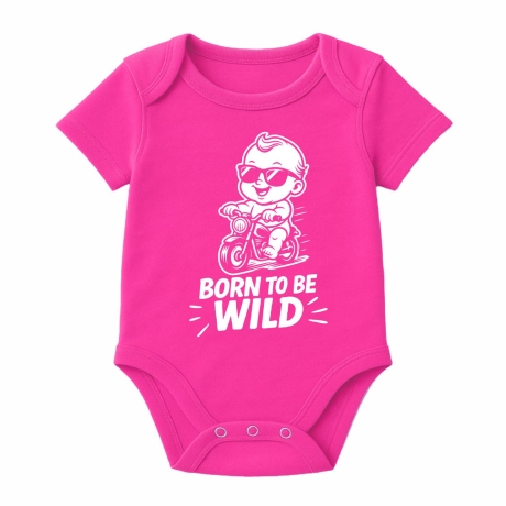 Baby Body kurzarm mit BORN TO BE WILD