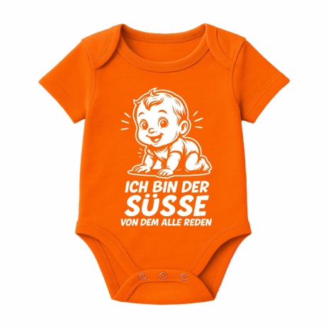 Baby Body kurzarm mit ICH BIN DER SÜßE VON DEM ALLE REDEN
