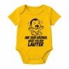 Baby Body kurzarm mit IHR SEID GRÖßER ABER ICH BIN LAUTER