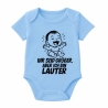 Baby Body kurzarm mit IHR SEID GRÖßER ABER ICH BIN LAUTER
