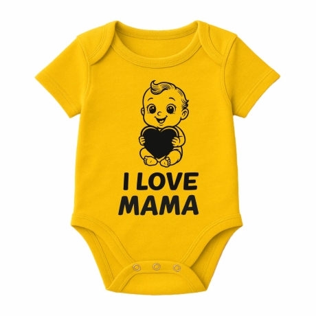 Baby Body kurzarm mit I LOVE MAMA