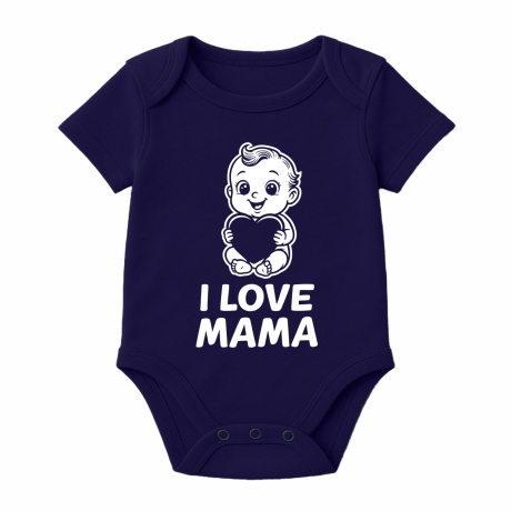 Baby Body kurzarm mit I LOVE MAMA
