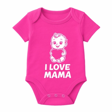 Baby Body kurzarm mit I LOVE MAMA