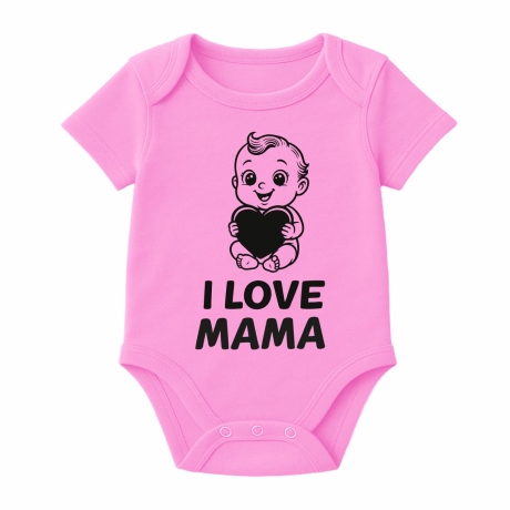 Baby Body kurzarm mit I LOVE MAMA