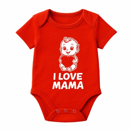 Baby Body kurzarm mit I LOVE MAMA