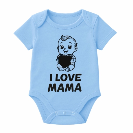 Baby Body kurzarm mit I LOVE MAMA