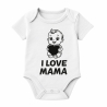 Baby Body kurzarm mit I LOVE MAMA