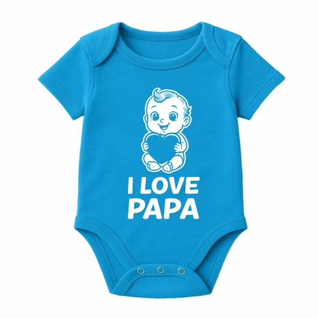 Baby Body kurzarm mit I LOVE PAPA