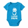 Baby Body kurzarm mit I LOVE PAPA