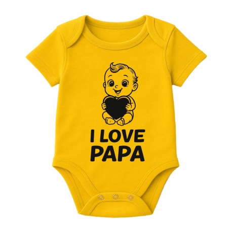 Baby Body kurzarm mit I LOVE PAPA