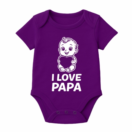 Baby Body kurzarm mit I LOVE PAPA