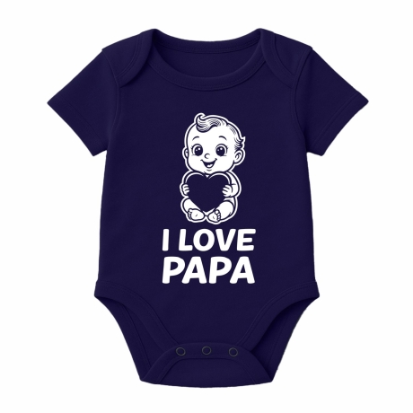 Baby Body kurzarm mit I LOVE PAPA