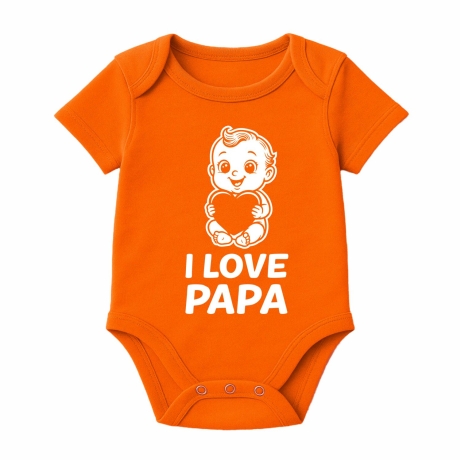 Baby Body kurzarm mit I LOVE PAPA