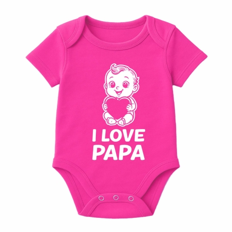 Baby Body kurzarm mit I LOVE PAPA